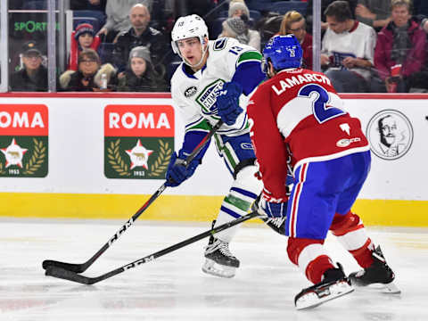 Utica Comets centre, Kole Lind. (Photo by Minas Panagiotakis/Getty Images)