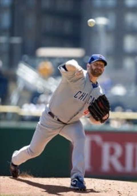 Ryan Dempster has thrown his last pitch for the Cubs after being acquired by the Texas Rangers at the trade deadline. Credit: Vincent Pugliese-US PRESSWIRE