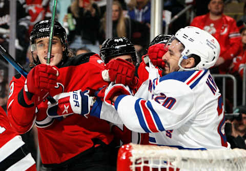 Ryan Graves #33 of the New Jersey Devils. (Photo by Bruce Bennett/Getty Images)