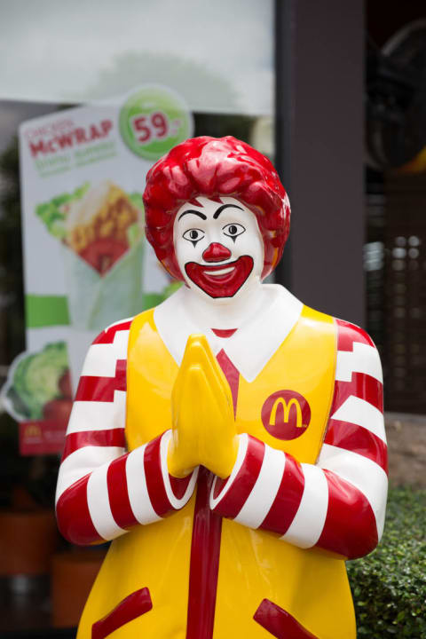 McDonald's mascot Ronald McDonald.