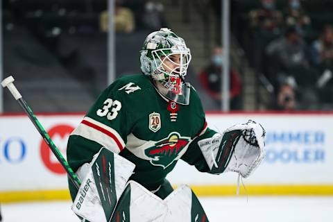 Cam Talobt was signed by the Minnesota Wild and established himself as the No. 1 goalie as he led the team in starts and wins this year. (Photo by David Berding/Getty Images)