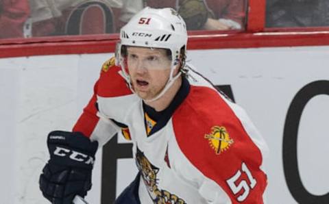 OTTAWA, ON – APRIL 07: Brian Campbell #51 of the Florida Panthers plays in the game against the Ottawa Senators at Canadian Tire Centre on April 7, 2016 in Ottawa, Ontario, Canada. (Photo by Minas Panagiotakis/NHLI via Getty Images)