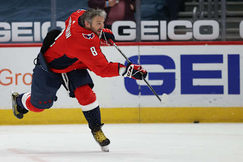 Alex Ovechkin #8 of the Washington Capitals. (Photo by Patrick Smith/Getty Images)