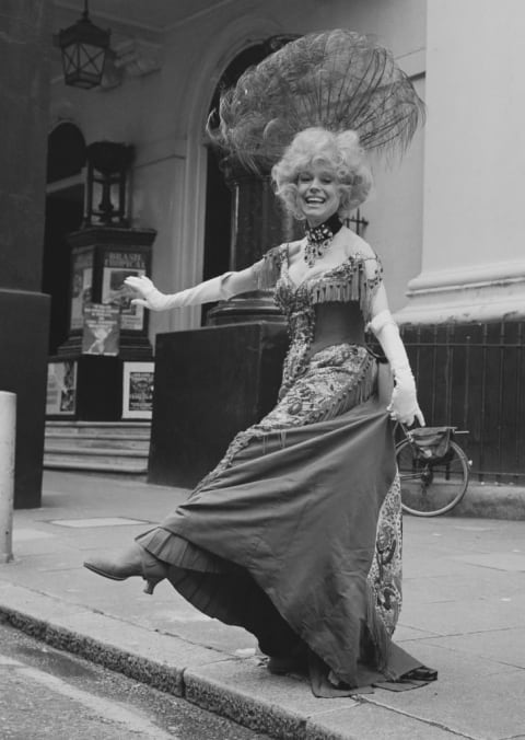 Carol Channing in her 'Hello, Dolly!' costume in 1979.