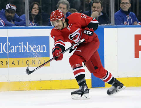 NEW YORK, NEW YORK – FEBRUARY 08: Trevor van Riemsdyk  . (Photo by Bruce Bennett/Getty Images).