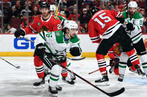 CHICAGO, IL – FEBRUARY 24: Former New York Rangers forward Mats Zuccarello #36 of the Dallas Stars skates in the second period against the Chicago Blackhawks at the United Center on February 24, 2019 in Chicago, Illinois. (Photo by Bill Smith/NHLI via Getty Images)