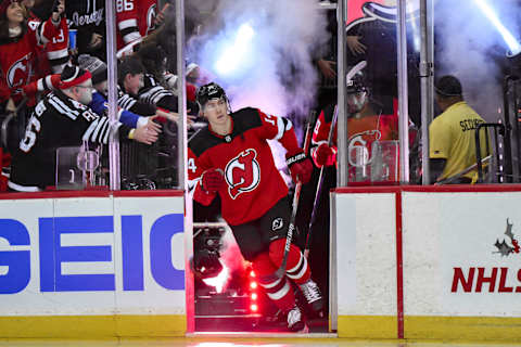 New Jersey Devils right wing Nathan Bastian (14): John Jones-USA TODAY Sports