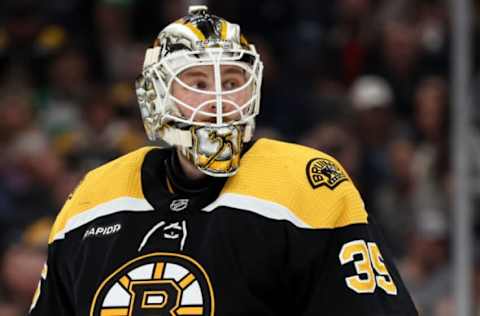 Linus Ullmark #35, Boston Bruins (Photo by Maddie Meyer/Getty Images)