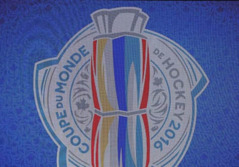 Logo of the World Cup of Hockey 2016. Mandatory Credit: Jean-Yves Ahern-USA TODAY Sports