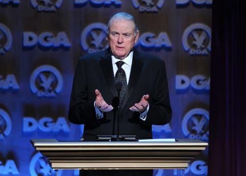 CENTURY CITY, CA – JANUARY 25: Sportscaster Keith Jackson speaks onstage at the 66th Annual Directors Guild Of America Awards held at the Hyatt Regency Century Plaza on January 25, 2014 in Century City, California. (Photo by Alberto E. Rodriguez/Getty Images for DGA)