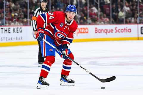 Sep 27, 2023; Montreal, Quebec, CAN; Montreal Canadiens defenseman William Trudeau. Mandatory Credit: David Kirouac-USA TODAY Sports