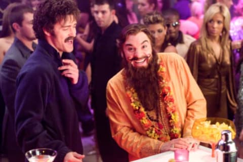 Justin Timberlake and Mike Myers in The Love Guru (2008).