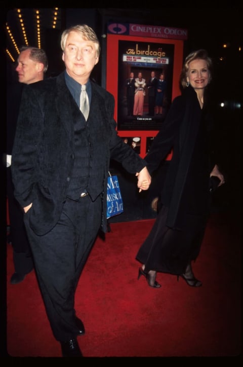 Director Mike Nichols and wife Diane Sawyer attend the New York City premiere of The Birdcage in 1996.