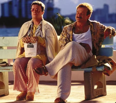 Nathan Lane and Robin Williams in The Birdcage (1996).