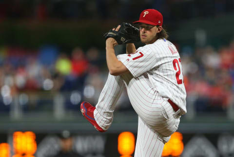 Having a Cy Young Award finalist to head the rotation, the Phillies have their ace with Nola. Photo by Rich Schultz/Getty Images.