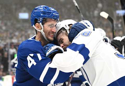 May 2, 2022; Toronto, Ontario, CAN; Toronto Maple Leafs forward Pierre Engvall (47 . Mandatory Credit: Dan Hamilton-USA TODAY Sports