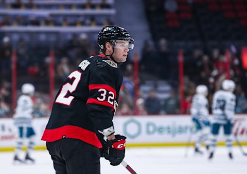 Jacob Larsson #32 of the Ottawa Senators (Photo by Chris Tanouye/Freestyle Photography/Getty Images)