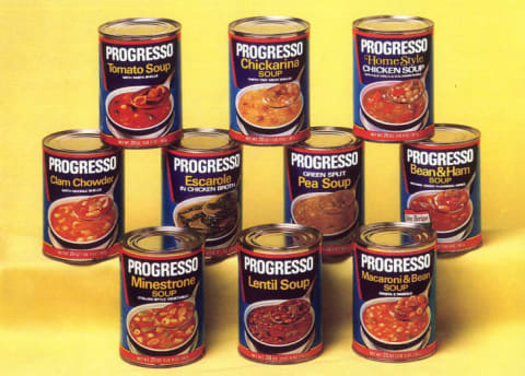 Progresso cans circa 1978