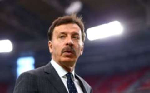 Nov 9, 2014; Glendale, AZ, USA; St. Louis Rams owner Stan Kroenke on the sidelines prior to the game against the Arizona Cardinals at University of Phoenix Stadium. The Cardinals defeated the Rams 31-14. Mandatory Credit: Mark J. Rebilas-USA TODAY Sports