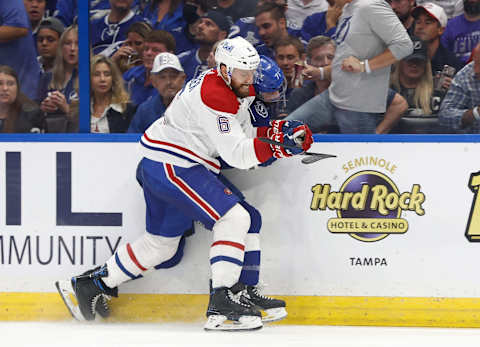 Jul 7, 2021; Tampa, Florida, USA; Montreal Canadiens Shea Weber. Mandatory Credit: Kim Klement-USA TODAY Sports