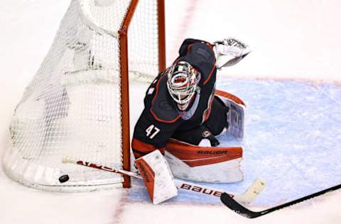 TORONTO, ONTARIO – AUGUST 17: James Reimer #47 (Photo by Elsa/Getty Images)