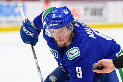 Vancouver Canucks Center J.T. Miller (9)