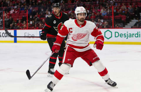 Dylan Larkin #71, Detroit Red Wings (Photo by Chris Tanouye/Getty Images)