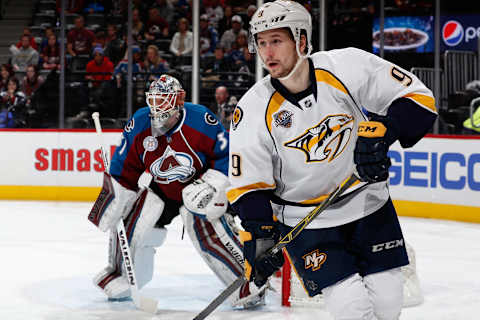 Filip Forsberg #9 of the Nashville Predators  (Photo by Doug Pensinger/Getty Images)