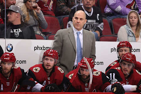 Head coach Rick Tocchet of the Arizona Coyotes (Photo by Christian Petersen/Getty Images)