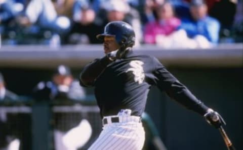 Albert Belle in 1998. Mandatory Credit: Brian Bahr /Allsport