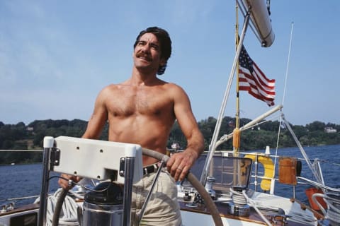 Geraldo Rivera on board his yacht in 1994.