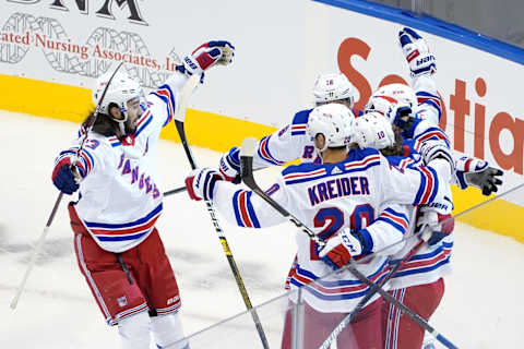 Artemi Panarin #10 of the New York Rangers. (Photo by Andre Ringuette/Freestyle Photo/Getty Images)