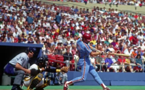 Mike Schmidt in action in 1987. (Photo by George Gojkovich/Getty Images)