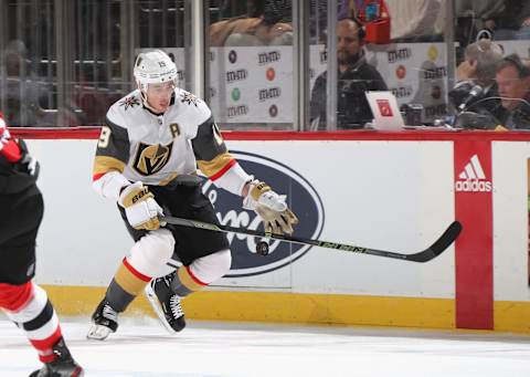 Reilly Smith #19 of the Vegas Golden Knights (Photo by Bruce Bennett/Getty Images)