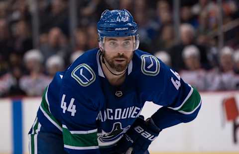 Erik Gudbranson #44 of the Vancouver Canucks. (Photo by Rich Lam/Getty Images)