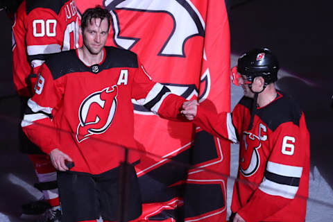 New Jersey Devils center Travis Zajac (19): (Ed Mulholland-USA TODAY Sports)