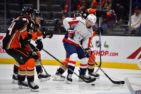 Connor McMichael, Washington Capitals Mandatory Credit: Gary A. Vasquez-USA TODAY Sports