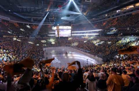 Jun 8, 2017; Pittsburgh, PA, USA; General view before the Pittsburgh Penguins play against the Nashville Predators in game five of the 2017 Stanley Cup Final at PPG PAINTS Arena. Mandatory Credit: Don Wright-USA TODAY Sports