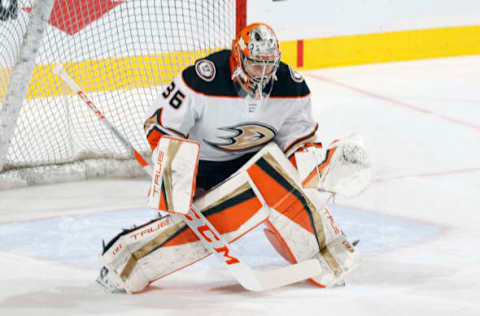 John Gibson #36, Anaheim Ducks (Photo by Joel Auerbach/Getty Images)