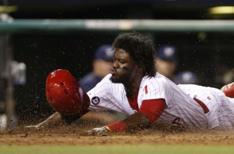 Herrera Crosses Home Plate. Photo by Rich Schultz/Getty Images.