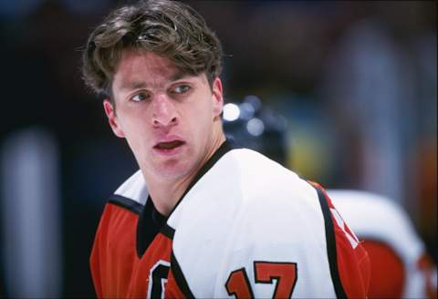 Rod Brind’Amour as a Flyers player. (Photo by Jamie Squire/Allsport)