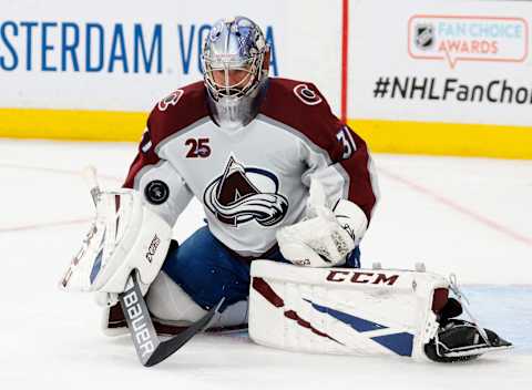 Philipp Grubauer #31 of the Colorado Avalanche. (Photo by Ethan Miller/Getty Images)