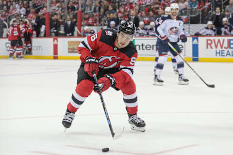 New Jersey Devils right wing Timo Meier (96): Vincent Carchietta-USA TODAY Sports