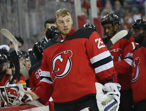 New Jersey Devils – Mackenzie Blackwood #29 (Photo by Bruce Bennett/Getty Images)