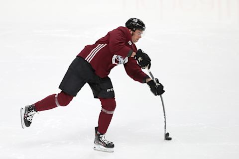 Shane Bowers #14 of the Colorado Avalanche. (Photo by Matthew Stockman/Getty Images)