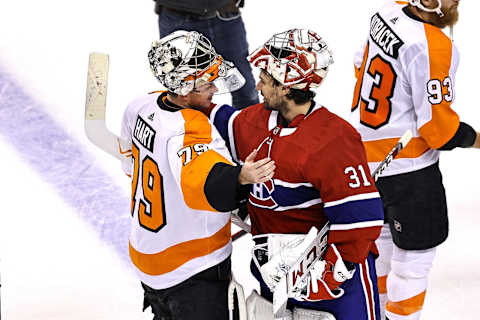 TORONTO, ONTARIO – AUGUST 21: Philadelphia Flyers Montreal Canadiens (Photo by Elsa/Getty Images)