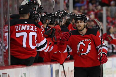 New Jersey Devils center Blake Coleman (20): (Ed Mulholland-USA TODAY Sports)