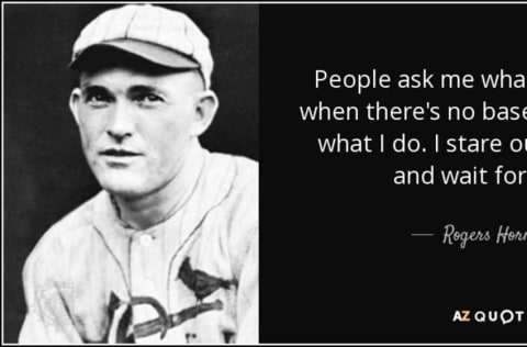 Image result for rogers hornsby quote about winter