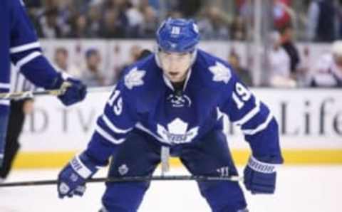 Nov 28, 2015; Toronto, Ontario, CAN; Toronto Maple Leafs left wing Joffrey Lupul (19) during their game against the Washington Capitals at Air Canada Centre. The Capitals beat the Maple Leafs 4-2. Mandatory Credit: Tom Szczerbowski-USA TODAY Sports