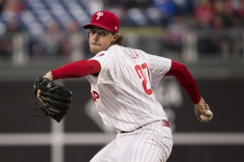 Nola dials up another gem at the Bank on April 10. Photo by Mitchell Leff/Getty Images.